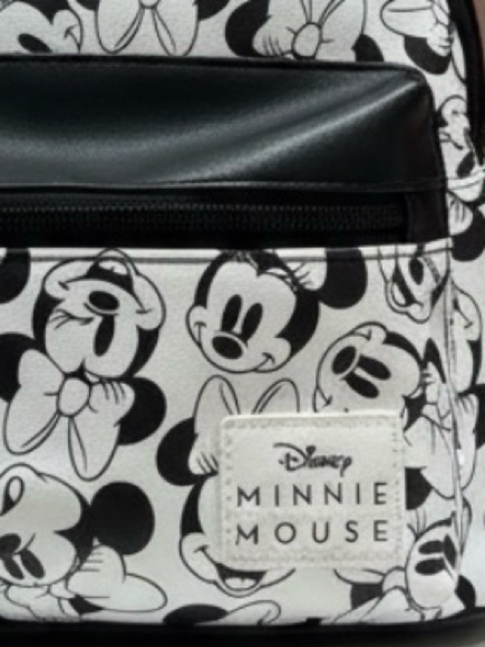 Disney Mickey Mouse Mini Backpack Black White Bag with Adjustable Straps - Picture 4 of 4